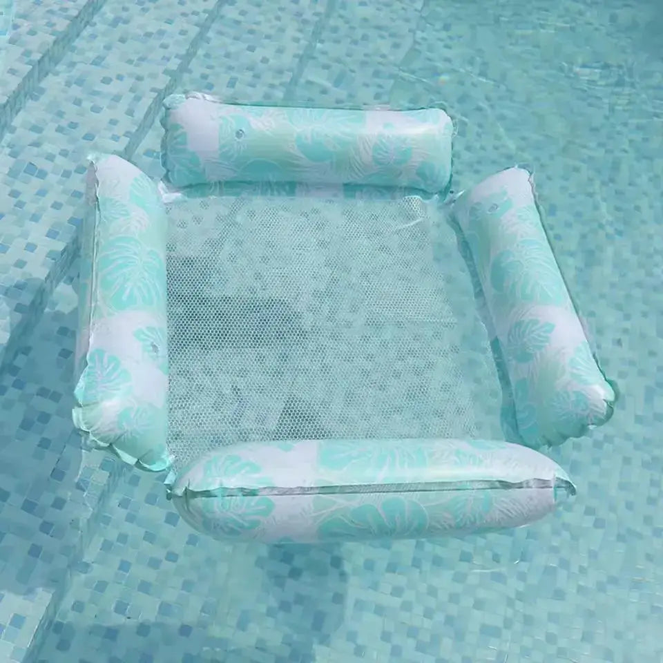 New Water Hammock Recliner Inflatable Floating Mattress For Pool Lake Ocean Relaxation And Pool Party Toy Swim Ring
