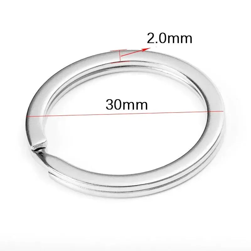 20pcs Stainless Steel Key Rings Set 20mm 25mm 28mm 30mm 35mm Round Split Rings For Jewelry Making And DIY Keychains
