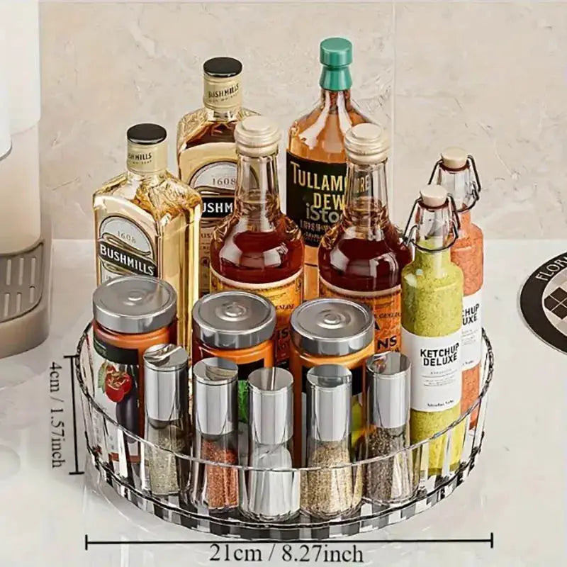 360 Degree Rotating Spice Rack Organizer For Kitchen And Bathroom Desktop Countertop Easy Access And Efficient Storage