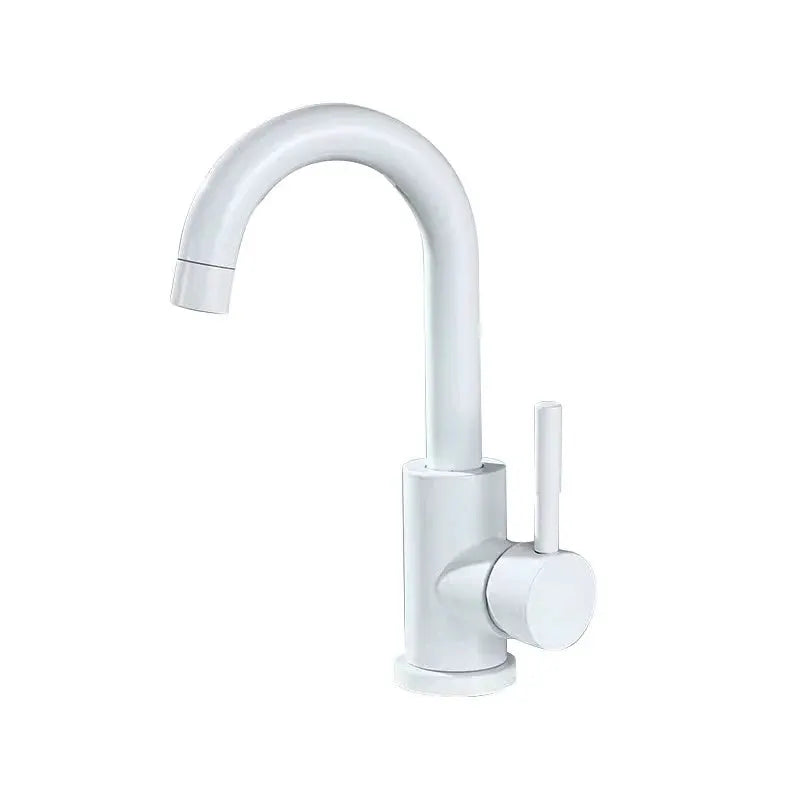 Bathroom basin faucet, chrome 304 stainless steel, single-handle mixer with 360° rotating spout