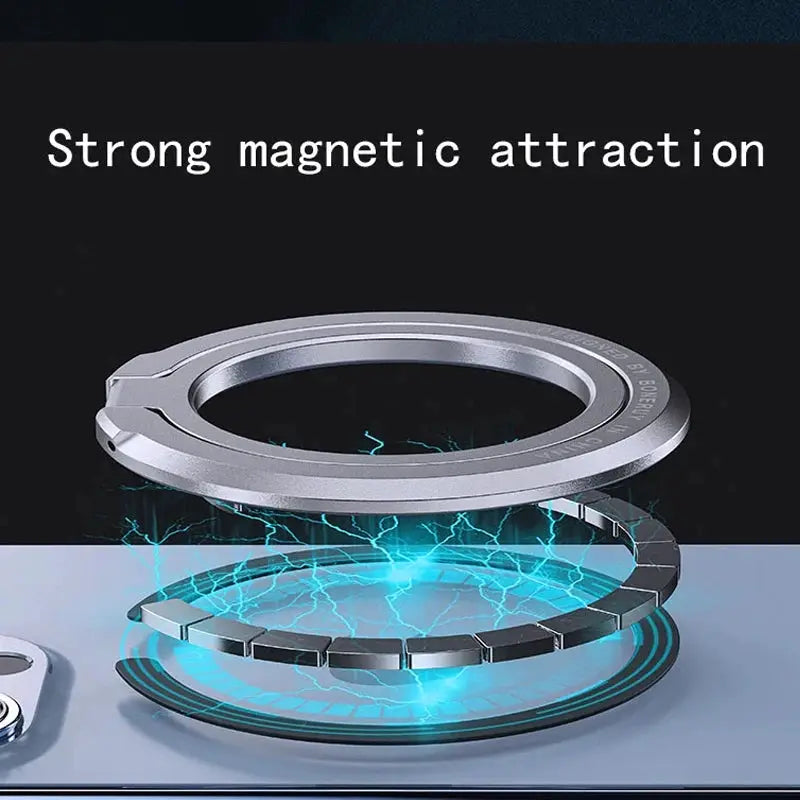 MagSafeGrip Magnetic Phone Ring Holder for iPhone Adjustable Aluminum Ring Bracket for MagSafe Accessories
