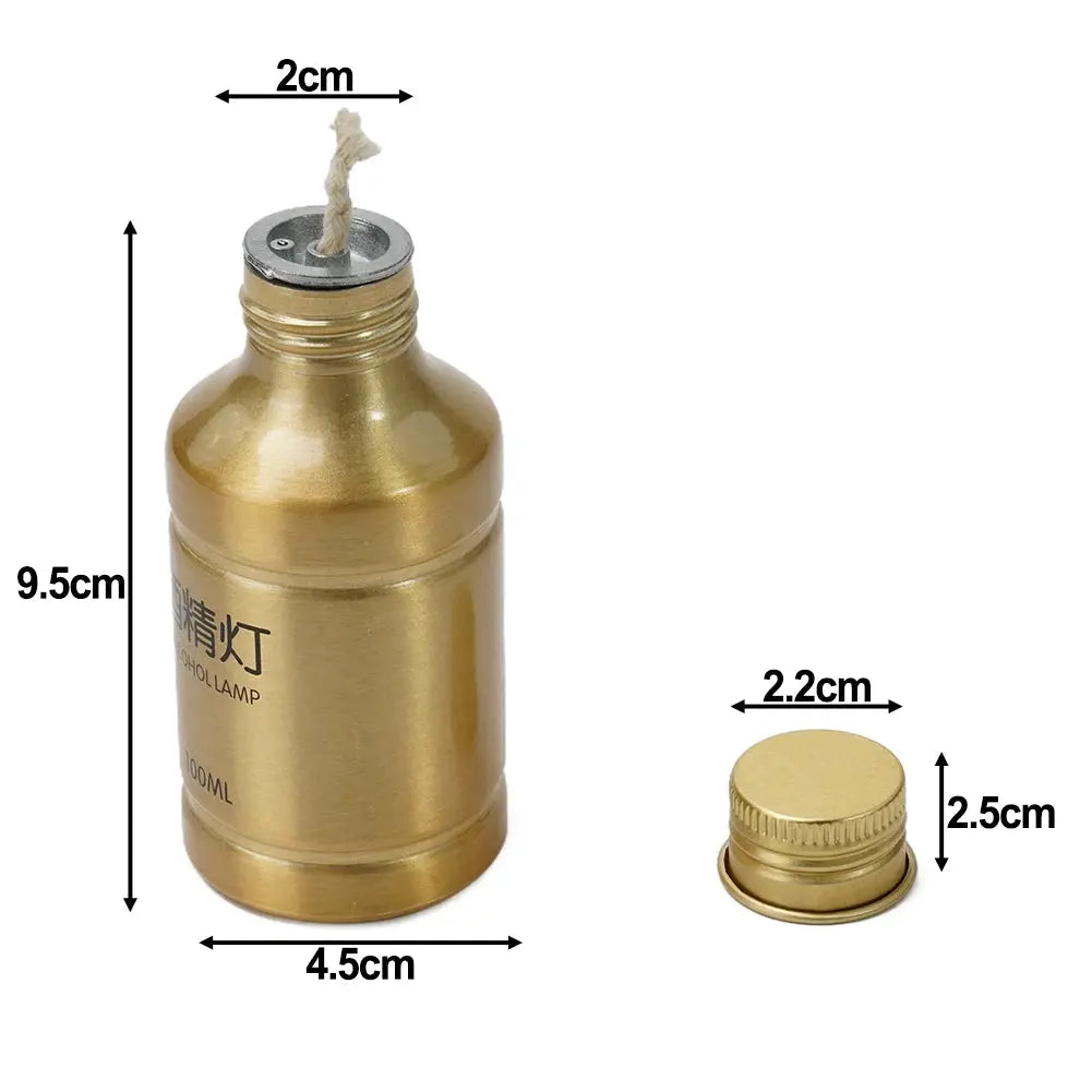 Alcohol lamp, Simples Market, gold aluminum alloy, 100ml portable stove for outdoor camping