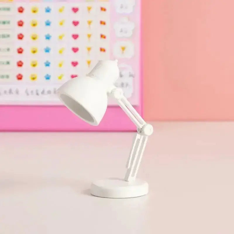 Simples Market mini book light with clip, white foldable LED desk lamp with adjustable arm