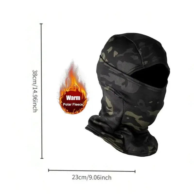 Winter Fleece Camouflage Balaclava Full Face Mask For Outdoor Cold Weather Skiing Cycling Motorcycle