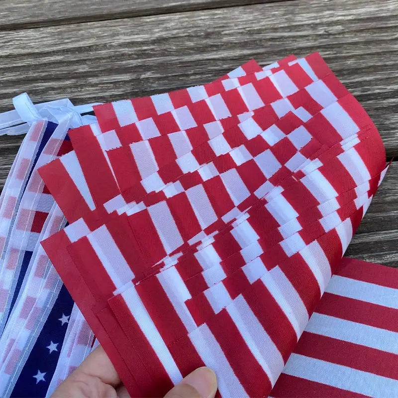 20 Pcs American String Flags Set USA Bunting Banner Small US Flags