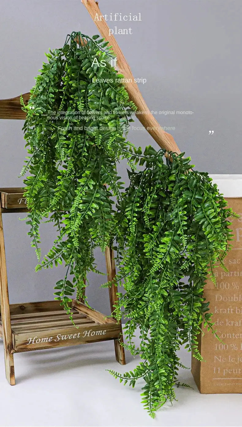 Simples Market 90cm artificial hanging ivy garland with green plastic leaves for home or wedding decor