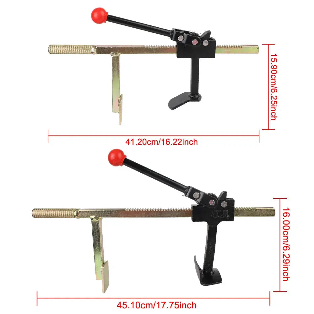 Two Simples Market manual steel tire changer bead breaker tools with black levers and red knobs