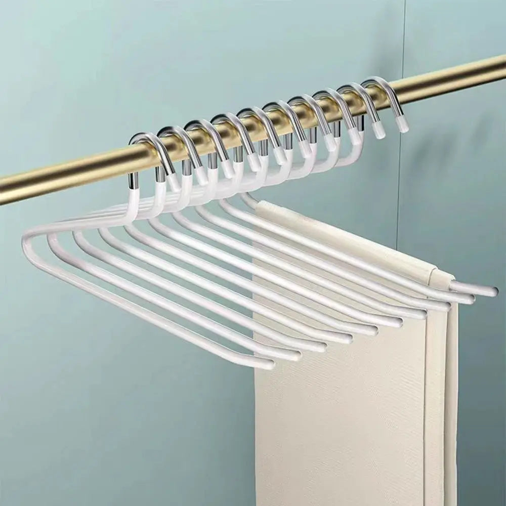 Goose-shaped pants hangers, 30 white anti-slip pieces for wardrobe drying rack