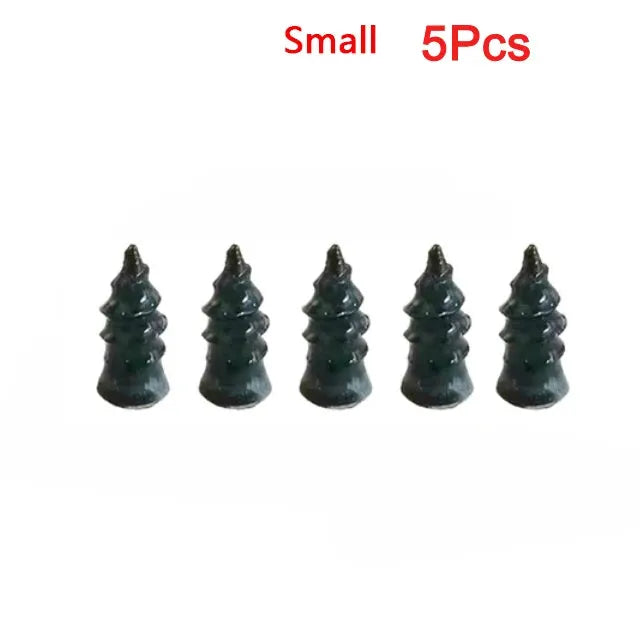 Tire repair rubber plugs, 5 pcs dark green puncture repair screws for car, truck, tractor tires