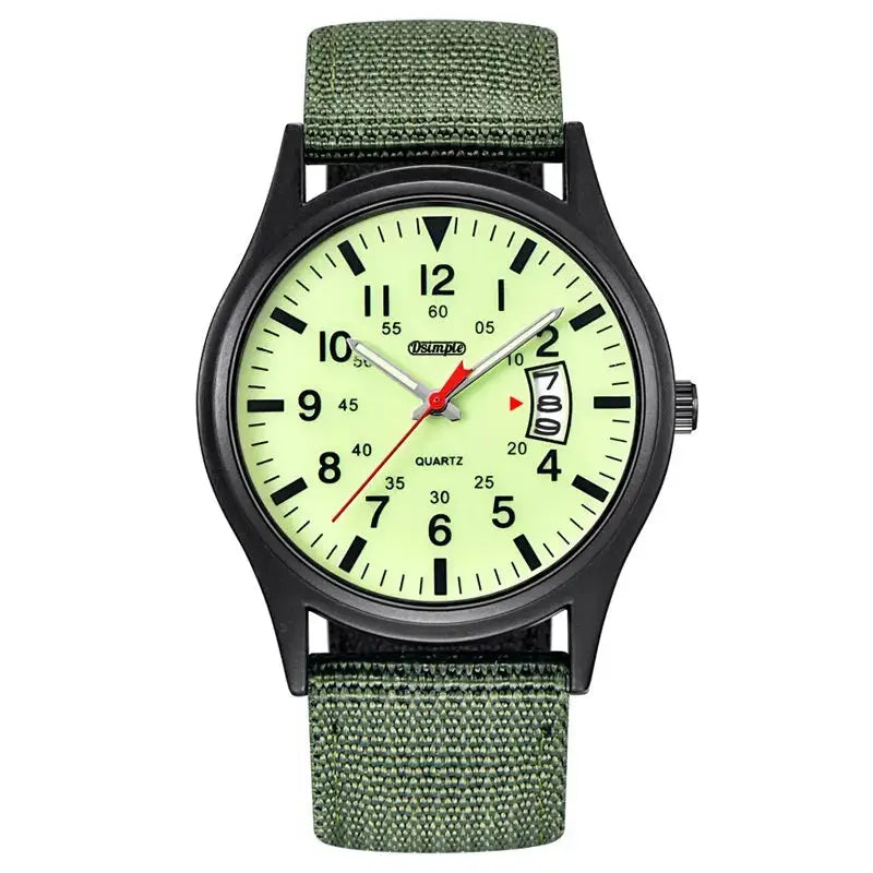 GlobalTime Men Nylon Military Quartz Wristwatch With Date Calendar Luxury Timepiece For Everyday Wear