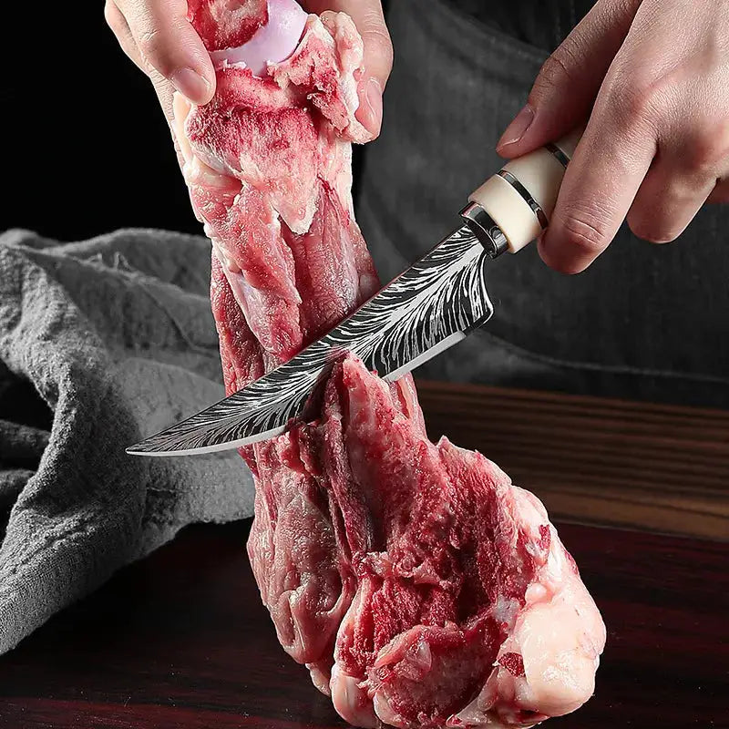 Professional Stainless Steel Kitchen Knife Set Multi Functional Utility Knife For Steak Deboning And Fruit Prep