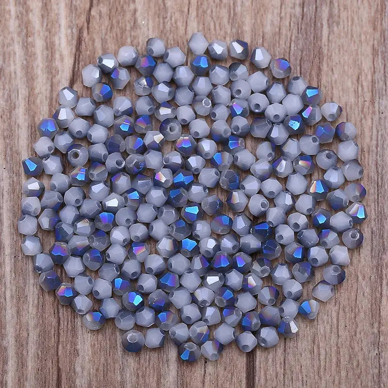 300Pcs Exquisite 4mm Bicone Crystal Beads for Jewelry Making Accessories 061-080