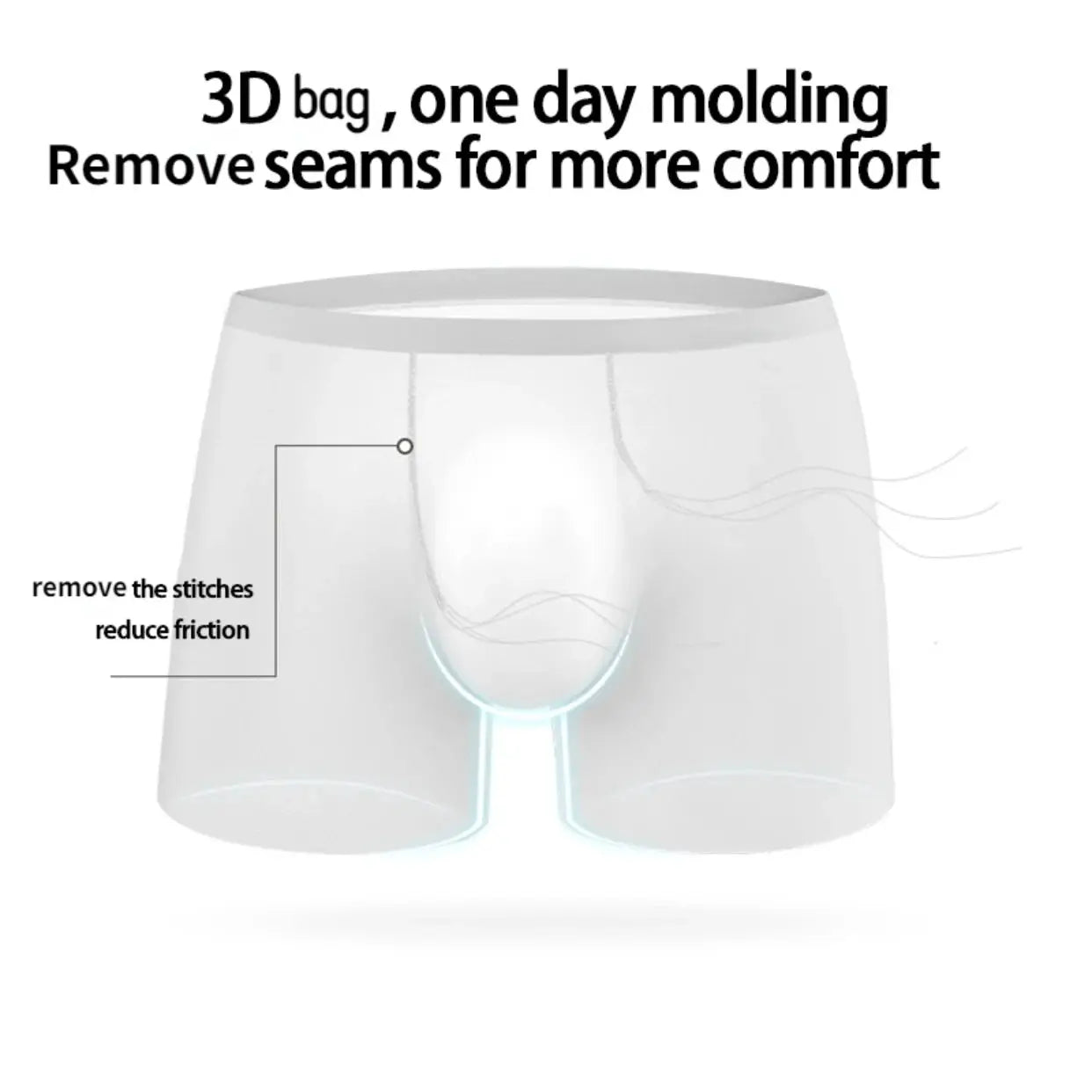 Mens Ice Silk Boxer Shorts Seamless Breathable Antibacterial Underwear For Men Comfortable Daily Wear