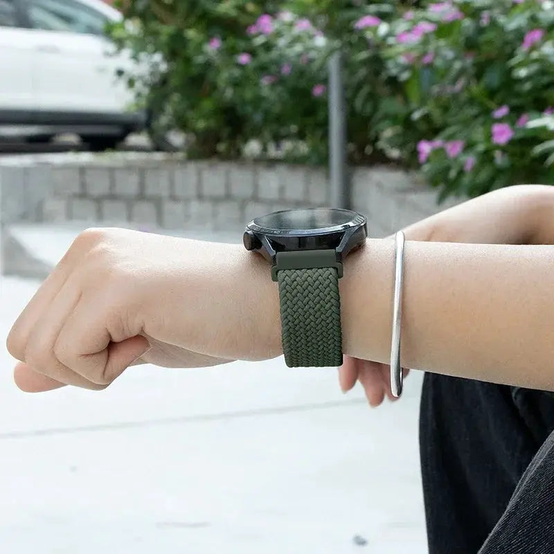 20mm 22mm Nylon Band for Samsung Galaxy Watch 6 5 4 40/44mm 5Pro Active 2 Gear S3 Braided Elastic Bracelet for Huawei GT2/3 4Pro