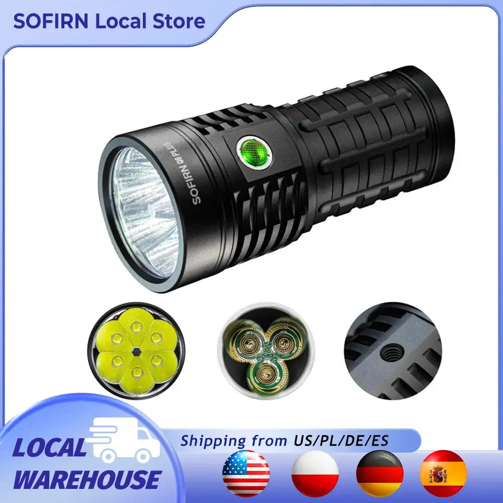 Sofirn Q8 Plus 16000 Lumen XHP50B Torch 21700 Anduril 2 Reverse Charge