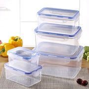FreshLock Rectangular Refrigerator Storage Box With Lid Sealed Transparent Stackable Food Containers