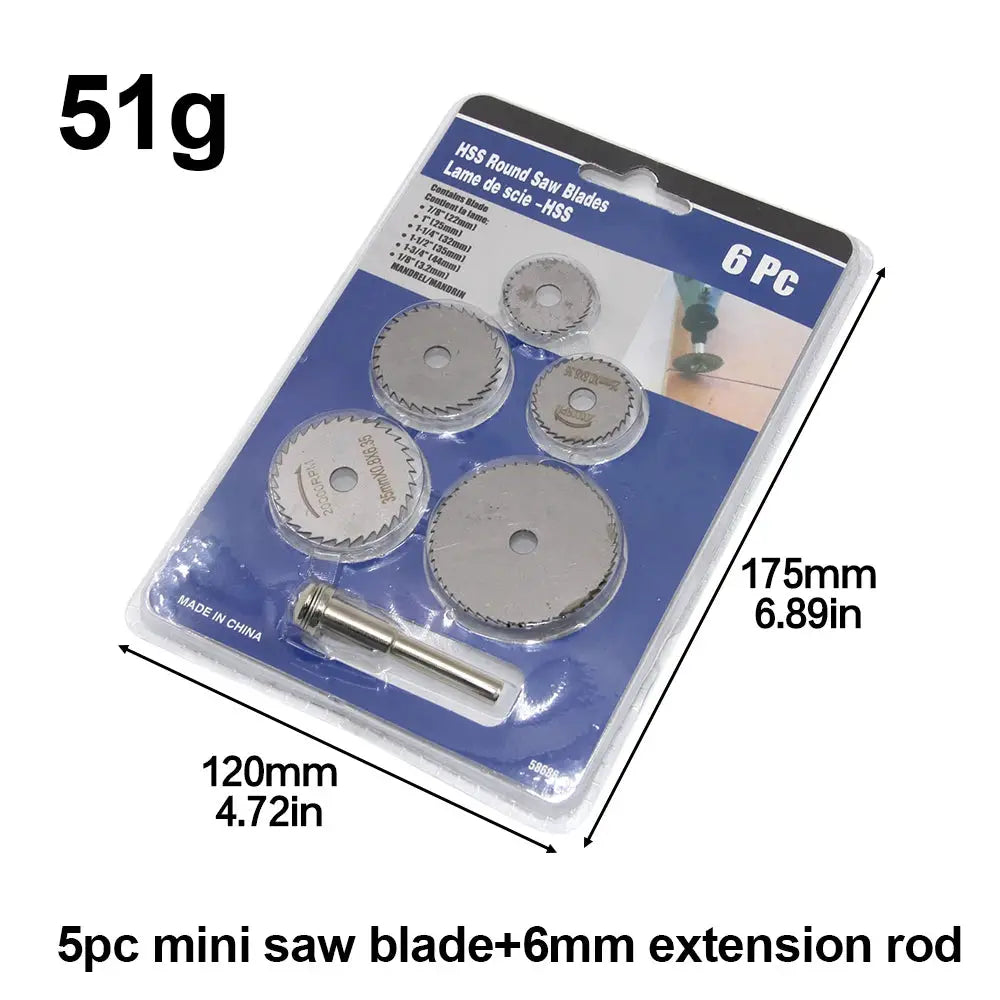3.2mm And 6mm Connecting Rod Hand Drill Circular Saw Blade Set For Micro Electric Grinder Plastic Wood Metal Cutting
