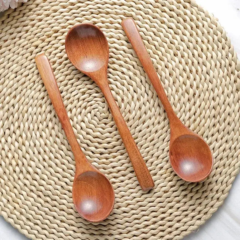 Bamboo Wooden Spoon Kitchen Utensil For Cooking Stirring Serving Eco Friendly Dinner Soup Teaspoon
