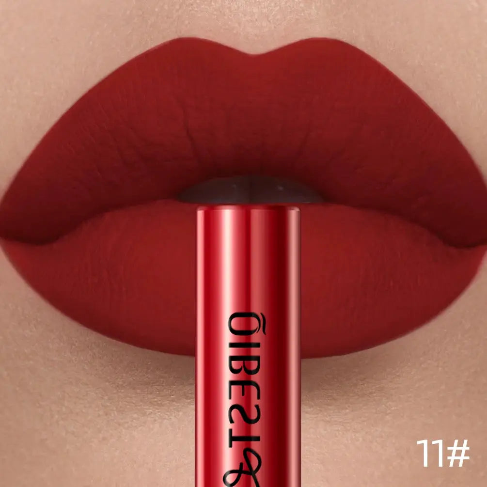 Qibest Matte Liquid Lipstick Waterproof Long Lasting Velvet Matte Lip Tint For All Day Color