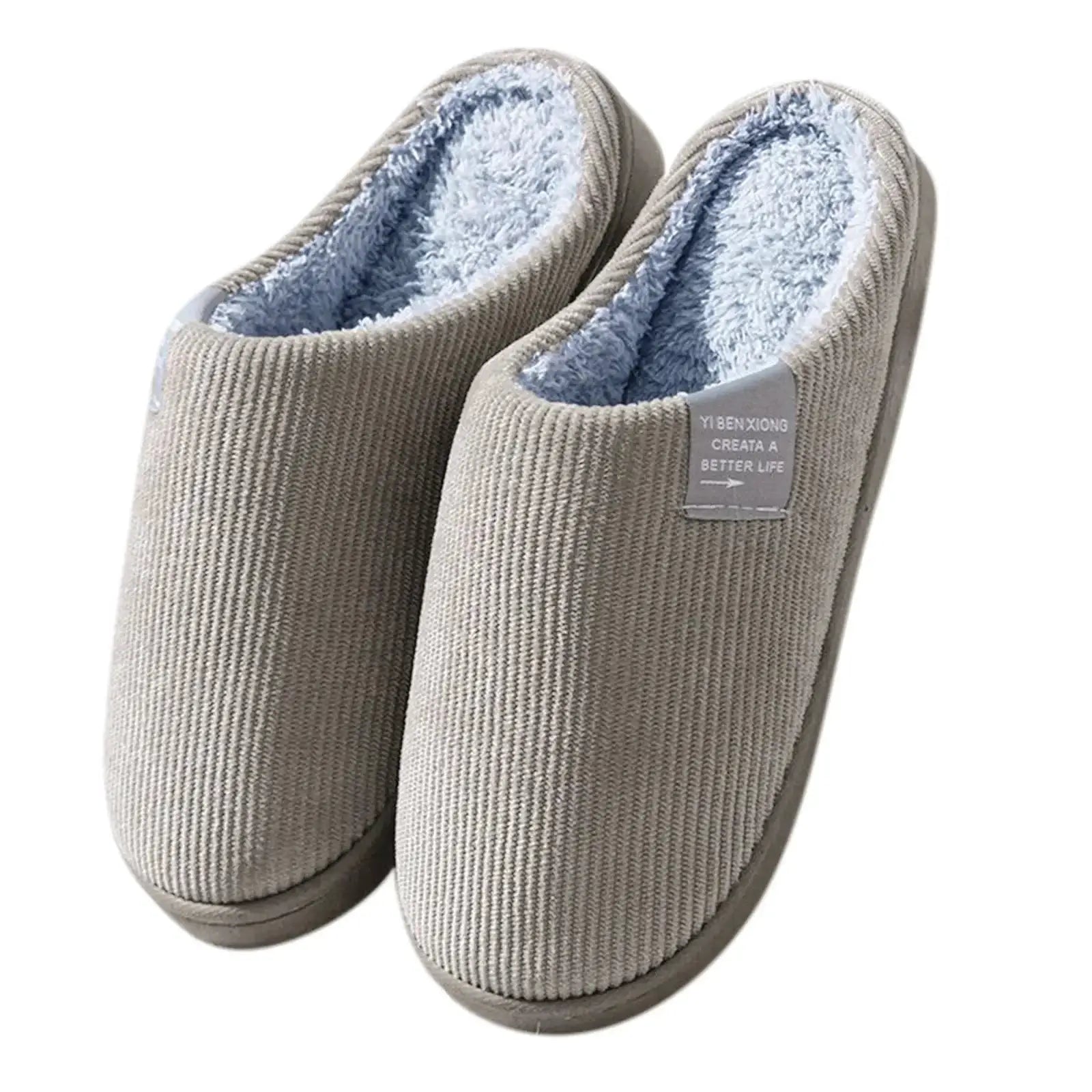 CozyNest Unisex Indoor Slippers Thick Soft Bottom Plush Thermal Non Slip Comfort For Winter