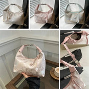 Chinese-style embroidered handbag by Simples Market; 4 pastel color options, shoulder/crossbody tote