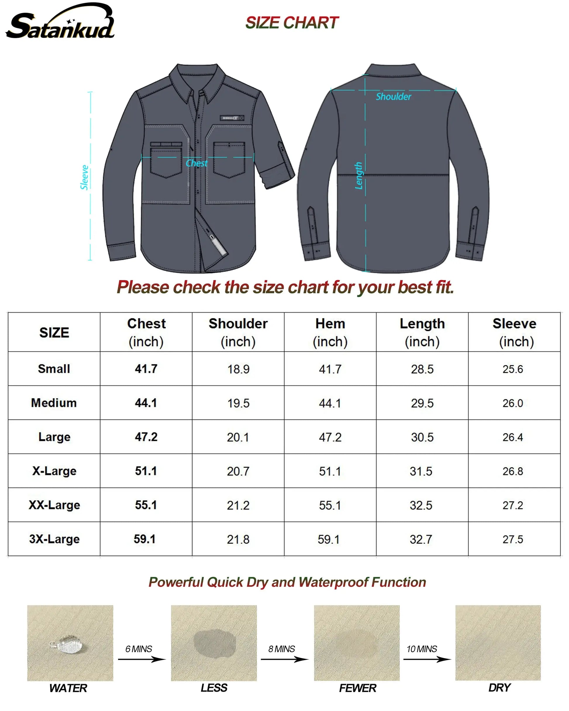 Men's fishing shirt in gray; Simples Market, UPF50+ sun protection, breathable, lightweight with zip pocket.