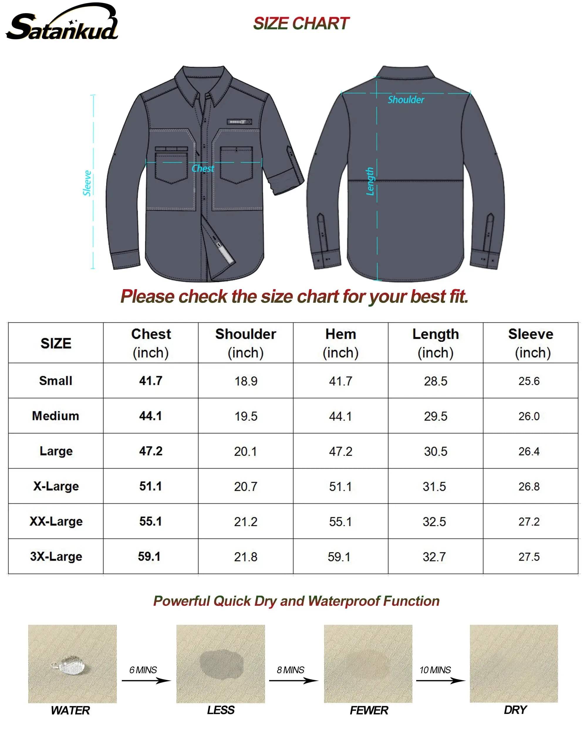 Men's fishing shirt in gray; Simples Market, UPF50+ sun protection, breathable, lightweight with zip pocket.