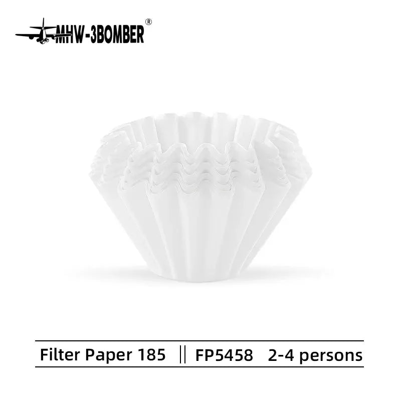 MHW 3 Bomber Disposable Coffee Filter Papers 50 Sheets For 1 To 4 Cups Espresso Hand Brewed Coffee Accessories
