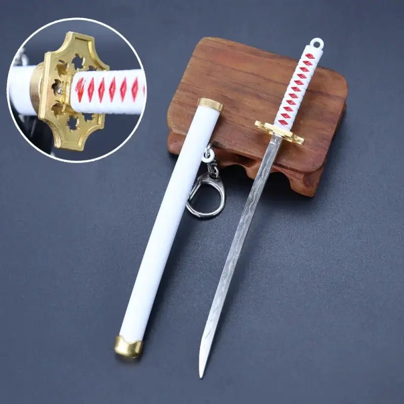 Mini Roronoa Zoro Samurai Sword Keychain With Scabbard Anime Collectible Gift For Fans And Cosplay - Simples Market