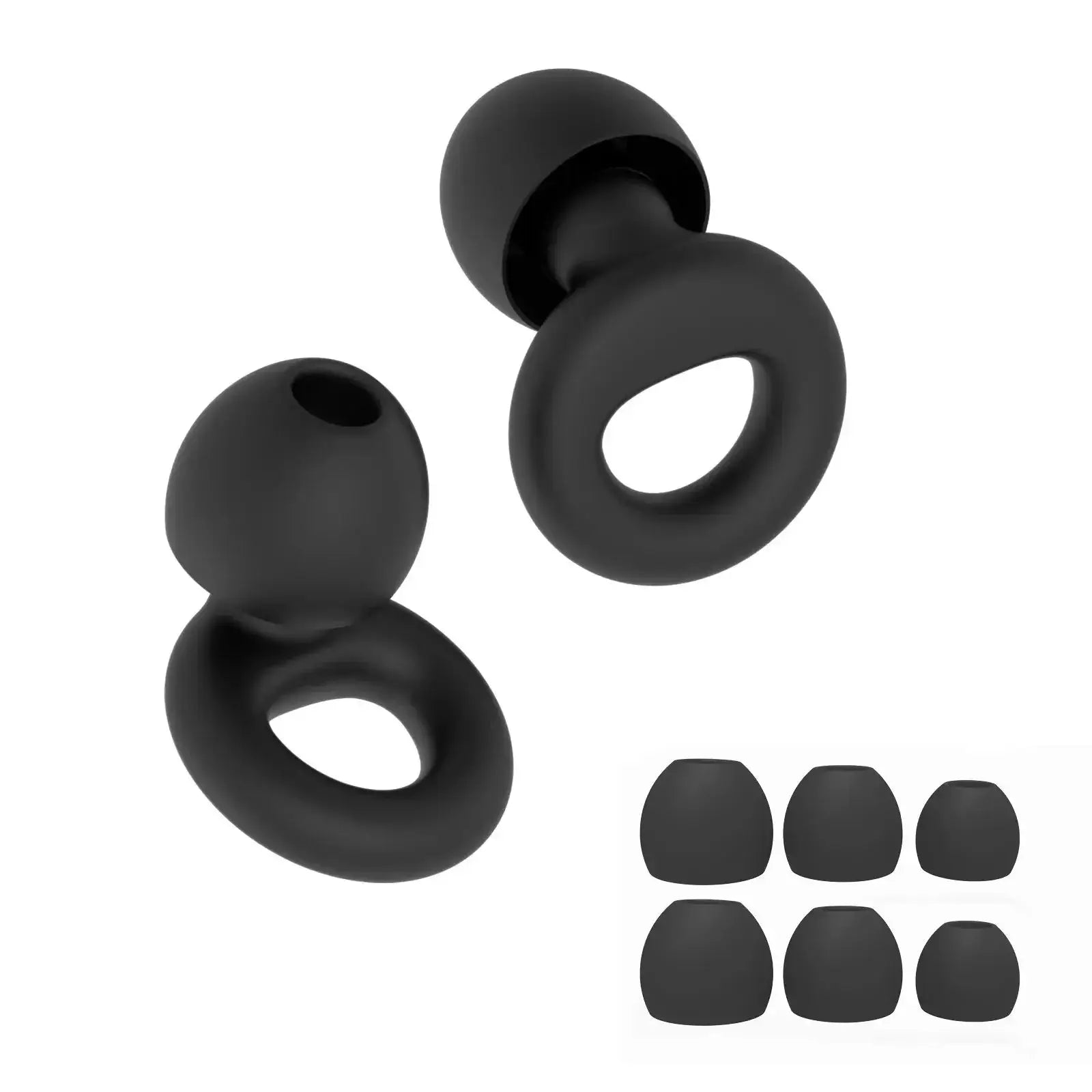 HUAK Quiet Ear Plugs Noise Reduction Reusable Hearing Protection 8 Soft Silicone Ear Tips XS S M L Sleep Swim Work
