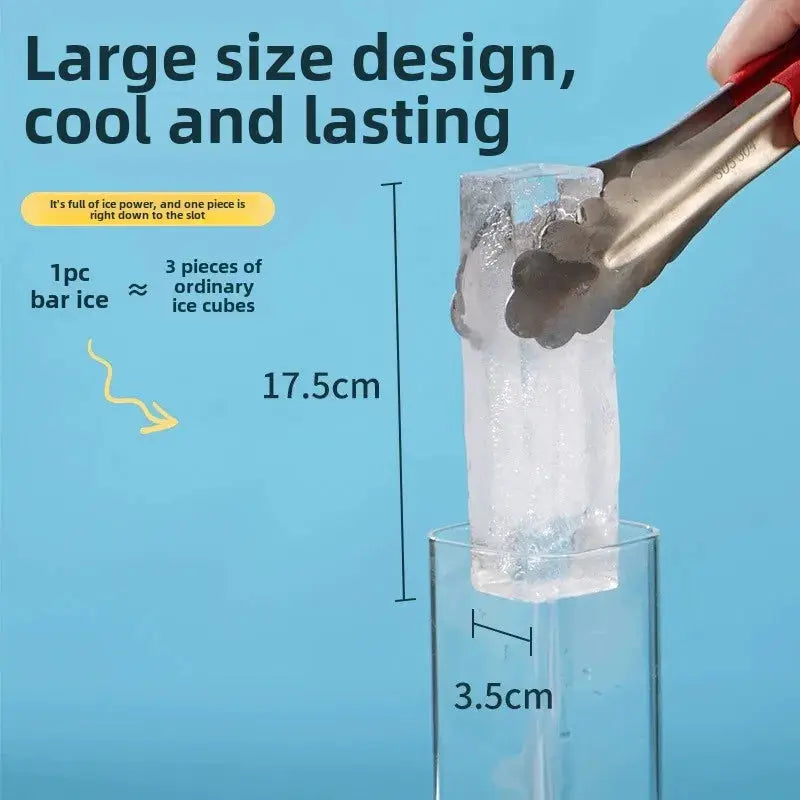 4 Grid Giant Silicone Ice Cube Tray Long Strip For Whiskey Barware Non Toxic Durable Large Ice Cubes