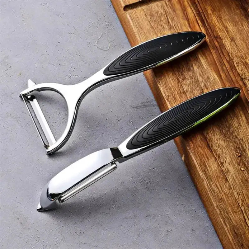 KitchenForge Multi Function Peeler Grater Tool For Fruits And Vegetables With Ergonomic Zinc Alloy Handle