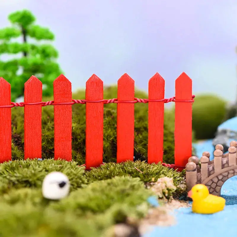 1pc Mini Wooden Fence For Garden And Bonsai Decoration Fairy Tale Picket Fence For DIY Handicraft Projects