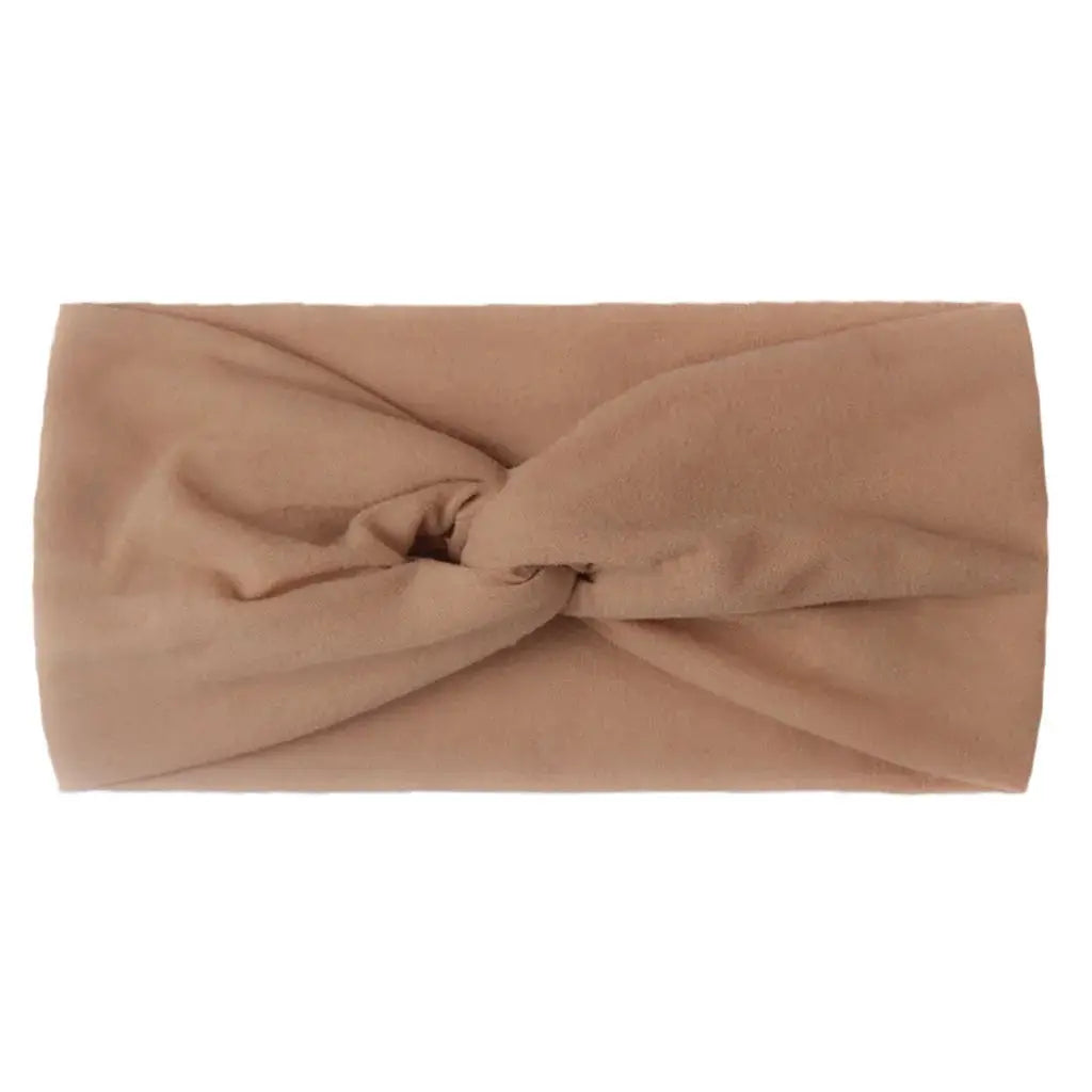 Solid Color Baby Headband for Girls Spring Summer Twisted Knot Design Soft Elastic Hair Accessory Large Size