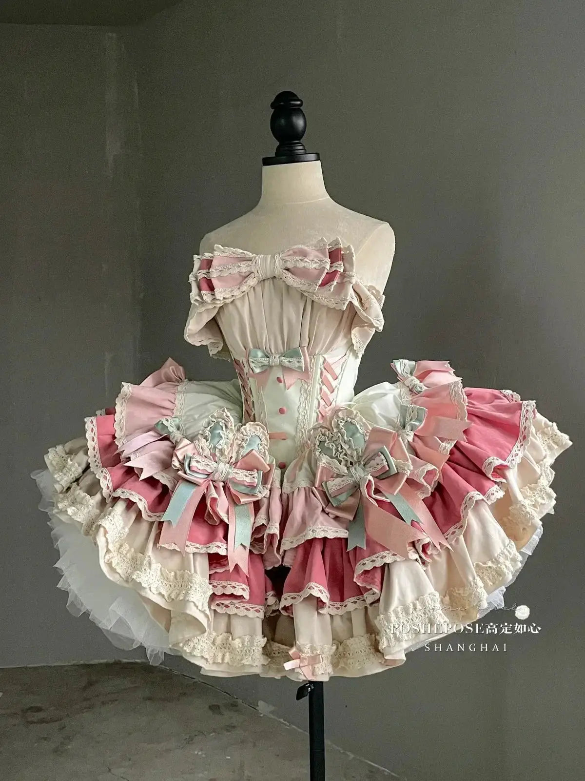 Girls Birthday Lolita Dress Tube Top Satin Bowknot Pettiskirt Mini