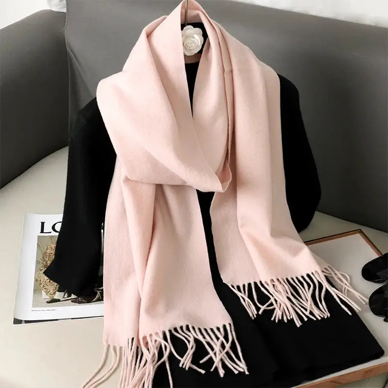 Brand 62 Womens Long Cashmere Blend Winter Scarf Hijab Shawl Wrap For Outdoor Warmth