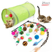 Kitten Toys Variety Pack Cat Toys Set With Funny Cat Stick Sisal Mouse Bell Balls For Cats And Kitten Entertainment