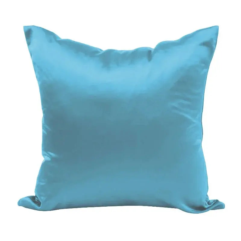 Simples Market blue satin pillow cover, 50x50 cm cushion case