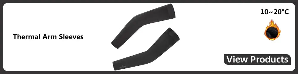 Pair of black thermal arm sleeves for cycling, suitable for cool weather (10–20°C)