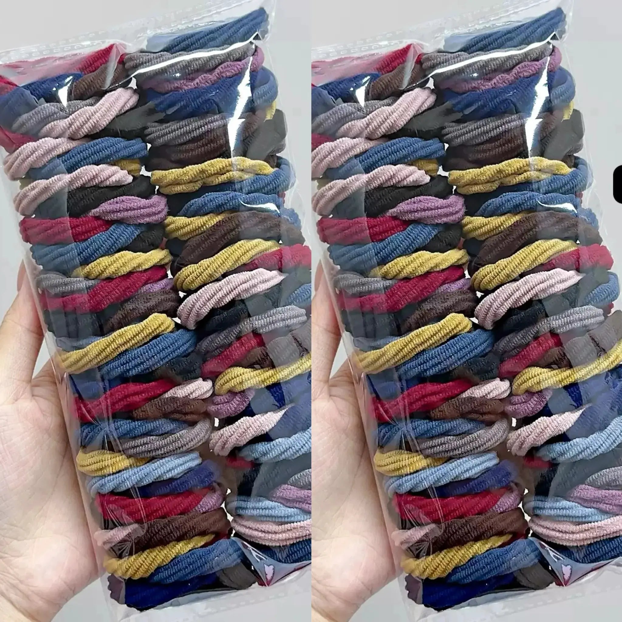 50 Mixed Color Girl Hair Ties Nylon Breathable Geometric Pattern Durable Secure Hold Hair Accessories For Everyday Wear