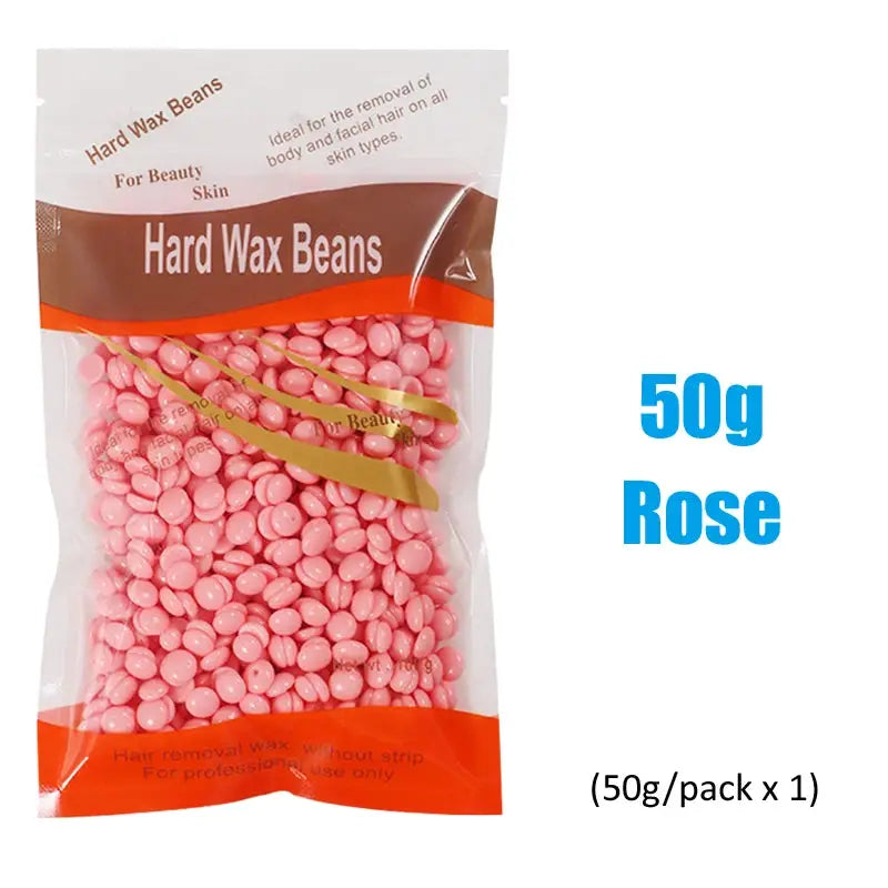 Hard wax beans pink 50g by Simples Market for waxing.