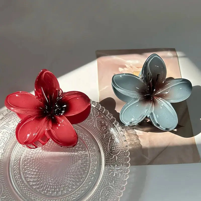 Boho Bloom Fashion Flower Hair Clips For Women Large Claw Hairpins With Secure Hold