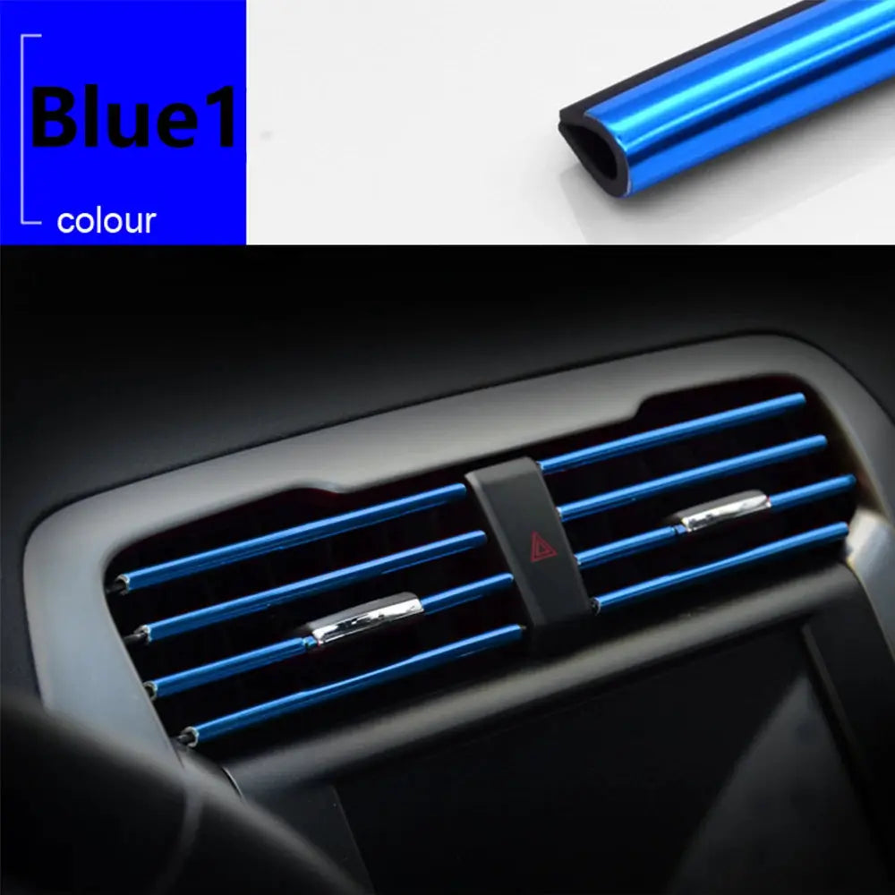 10Pcs 20cm Car U Shape Moulding Trim Decor Strips For Air Conditioner Outlets Door Edge Corners Corner Protector Styling
