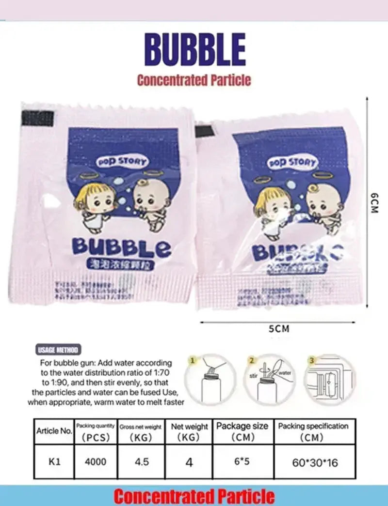Colorful Bubble Concentrated Granules For Bubble Machines And Bubble Guns 750ml Supplement Liquid