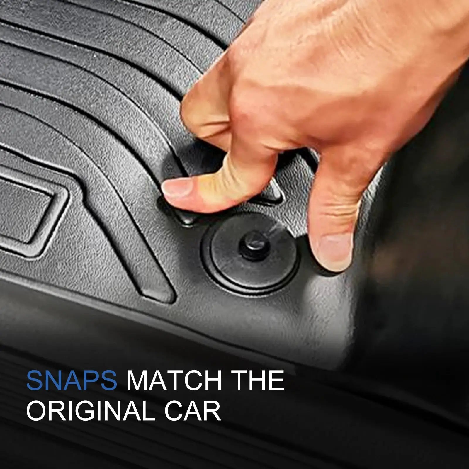 Simples Market LUCKEASY black TPE floor mats for Tesla Model Y with door sill protection
