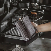 Simples Market barista towel, gray waffle-weave no-lint cleaning cloth for coffee machines