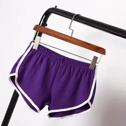 VivaFit Womens Casual Fitness Shorts Slim Fit Breathable Cotton Blend For Running Cycling And Gym