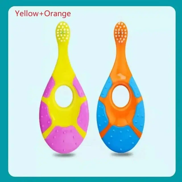 Bright Smiles Kids Toothbrush Set BPA Free Soft Silicone Bristles for Gentle Toddler Teeth Cleaning
