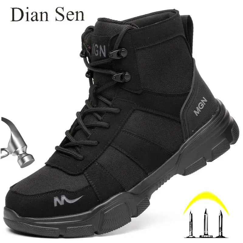 Indestructible Safety Shoes For Men And Women With Steel Toe And Puncture Proof Non Slip Work Boots