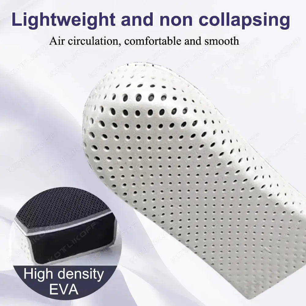 StrideBoost Height Increase Insoles Breathable EVA Memory Foam For Invisible 2 To 5 Centimeters Elevation